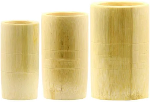 Vista 3 de Jarra de bambú de madera de bambú de calidad para tazas de bambú, juego de 9 piezas, juego de tazas de chimenea