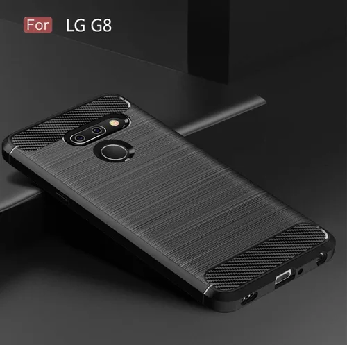 Vista 6 de Sucnakp Funda LG G8 ThinQ - TPU absorción de impactos - Biseles elevados - Negro