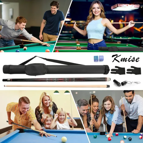 Vista 5 de Kmise Pool Stick Set of - 58" Pool Cue Stick, Canadian Maple Professional Billiards Pool Cue, Pool Sticks for Adults, 18~21oz Multiple
