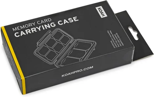 Vista 9 de Koah Pro 2 en 1 carcasa de aluminio OTG lector de tarjetas SD de doble ranura y estuche de transporte de almacenamiento de memoria resistente