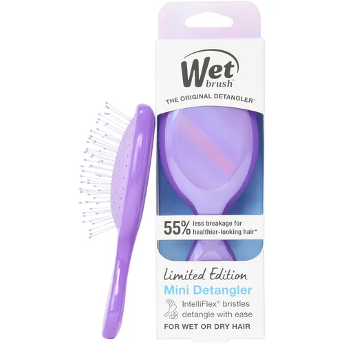 Vista 12 de Wet Brush Mini cepillo desenredante de cabello para eliminar nudos suavemente, tamaño de viaje compacto, cerdas suaves para desenredar sin dolor