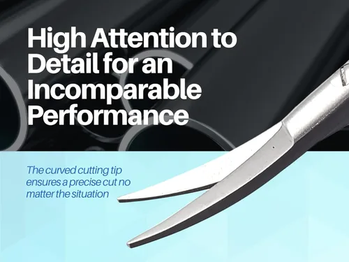 Vista 2 de ARTMAN INSTRUMENTS Micro Tijeras curvadas de 4.5 pulgadas – Tijeras de precisión de acción de resorte para bordado, costura, manualidades, corte