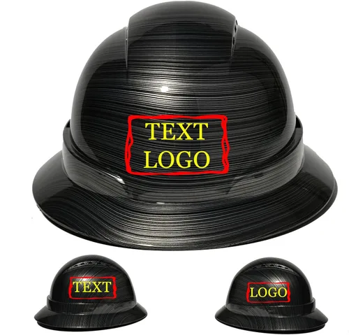 Vista 13 de YOWESHOP Casco de seguridad personalizado para construcción Casco de trabajo de seguridad con suspensión de trinquete ajustable de ala completa