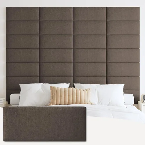 Vista 15 de IFNOW Cabecera tapizada para montar en la pared, paneles de pared 3D insonorizados para despegar y pegar, cabecero copetudo reutilizable y extraíble