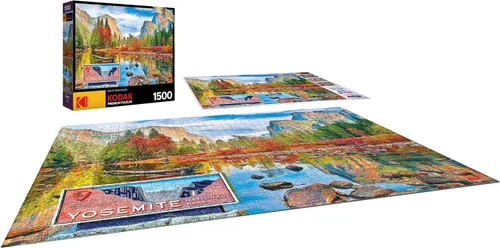 Vista 3 de RoseArt - Kodak Premium - El Capitan y Merced River in Autumn, Yosemite National Park - Rompecabezas de 1500 piezas para adultos