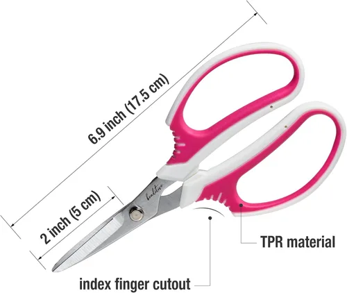 Vista 9 de Beaditive Tijeras Multiusos para Manualidades - Tijeras de Corte Ergonómicas con Cuchillas de Acero al Carbono Afialadas - Tijeras de Coser