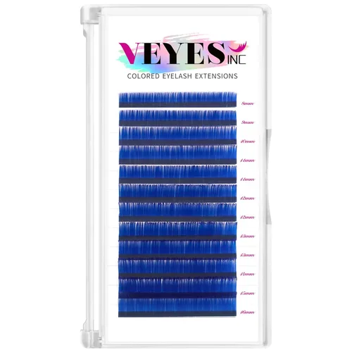 VEYES INC Extensiones de pestañas de colores 03 05 07 15 C/D rizo 0.315-0.630 in, bandeja de longitud mixta, pestañas individuales de seda de