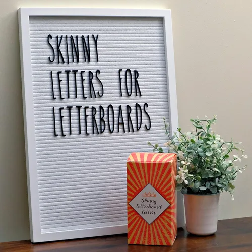 Vista 9 de Set de letras de plástico para tablero de 5 cm, solo letras para tablero de letras SIN TABLERO INCLUIDO, letras grandes de fieltro blanco, letras