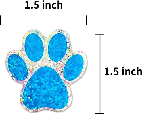 Vista 3 de Calcomanías de Huellas de Patas de Oso, Calcomanías Redondas Transparentes de 1.5" con Línea de Perforación (500 PCS, Naranja)