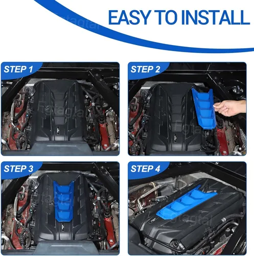 Vista 5 de Cubierta de protección para el compartimento del motor, panel de cubierta de carcasa compatible con Chevrolet Corvette C8 2020-2025, decoración