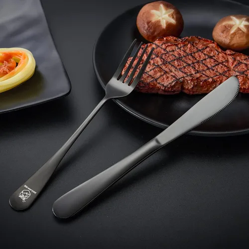 Vista 3 de Boulder Bee Juego de utensilios de viaje Juego de cubiertos reutilizables para acampar Juego de cubiertos de acero inoxidable Juego