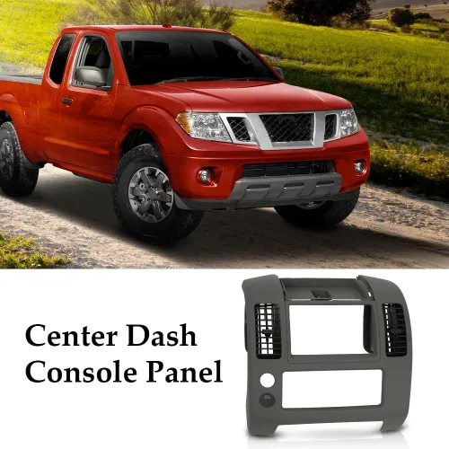 Vista 3 de G-PLUS Consola central de panel de instrumentos, tapa pata soporte para instrumentos, en gris, ABS, compatible con Nissan Frontier 2005-2020