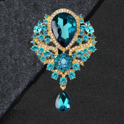 Vista 5 de 4 piezas de broche con gran tamaño de diamantes de imitación de cristal de joyería de moda, Cristal Diamante de imitación Resina, Sin gemas.