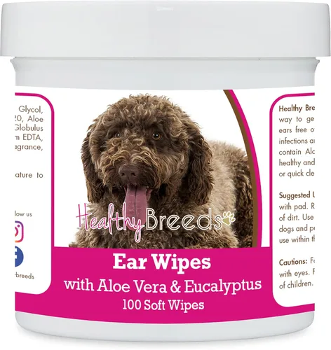 Vista 35 de Healthy Breeds Shih Tzu Toallitas de limpieza de oídos con aloe y eucalipto para perros, 100