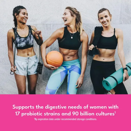 Vista 2 de Hi-Health Chime Probiótico para mujeres, 90 mil millones con prebiótico, potencia garantizada, 17 cepas, 60 cápsulas