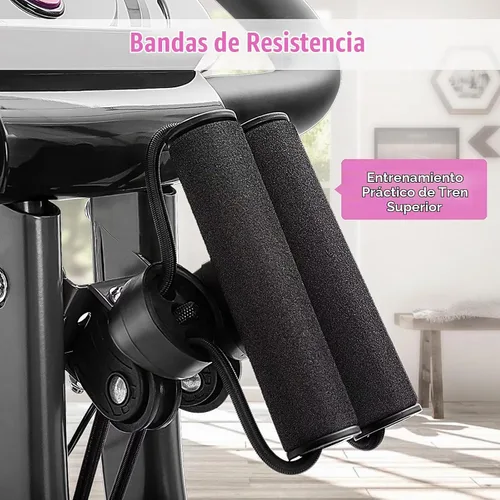 Vista 8 de Merax Bicicleta de entrenamiento para el hogar: bicicleta estática reclinada 2 en 1 y posiciones verticales de bicicleta de ciclismo