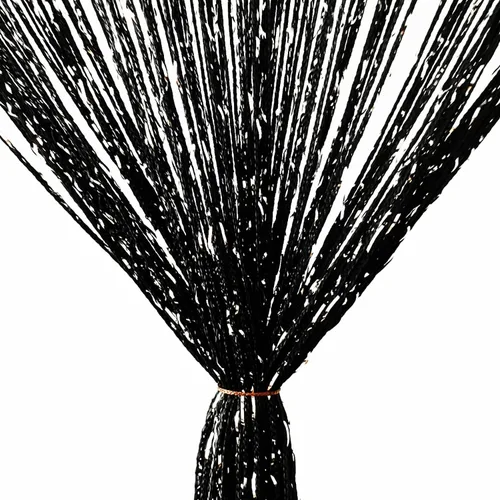 Vista 9 de 2 piezas de cortina de cuentas para puerta, divisor de habitación colgante, decoración de cuentas, panel de flecos con purpurina hippie