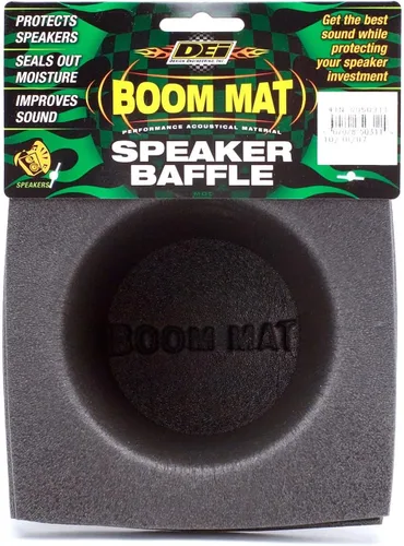 Vista 2 de Design Engineering 050321 Boom Mat - Baffles para altavoz, 5.25 pulgadas, redondos delgados (paquete de 2), color negro