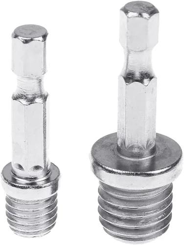 Vista 4 de 2 unids/set adaptador de taladro hexagonal M10+M14 Herramientas de división de madera Llave eléctrica Adaptar su taladro eléctrico a alto par