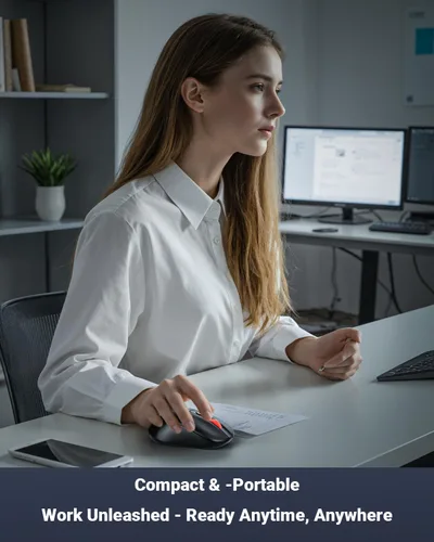 Vista 7 de Mouse inalámbrico USB para computadora portátil, Mac, mouse inalámbrico de 2.4 GHz con 6 botones, 5 niveles ajustables 4000 DPI, mouse óptico