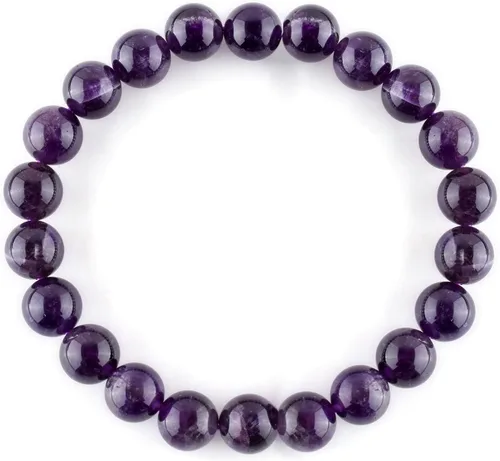 Pulsera de purificación hecha a mano con piedras preciosas – Pulsera unisex elástica con cristales curativos de chakras, cuentas redondas de cuentas