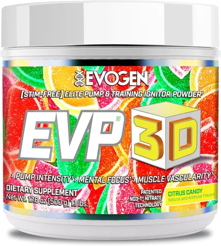 Vista 15 de Evogen EVP-3D Encendedor de bomba de preentrenamiento extremo, nitrato de arginina, citrulina, beta-alanina, melena de león BlackBerry Lemonade