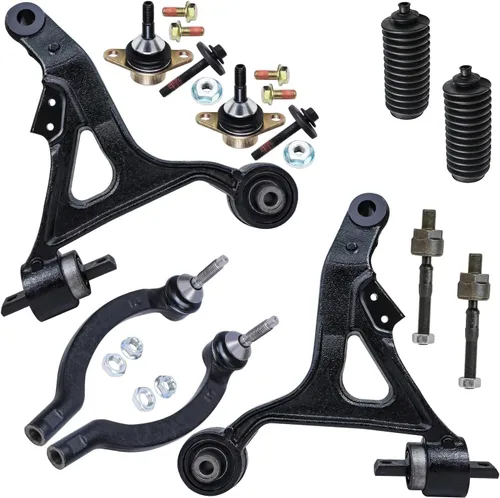 Vista 187 de Detroit Axle - Kit de suspensión de 10 piezas para Nissan Frontier Xterra Pathfinder 2005-2012, 4 brazos de control superiores inferiores