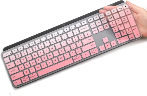 Vista 8 de Funda para teclado Logitech MX Keys S Wireless Keyboard/Logitech MX Keys Advanced Wireless Keyboard/Logitech Craft Keyboard Ultra Thin Silicona Negro