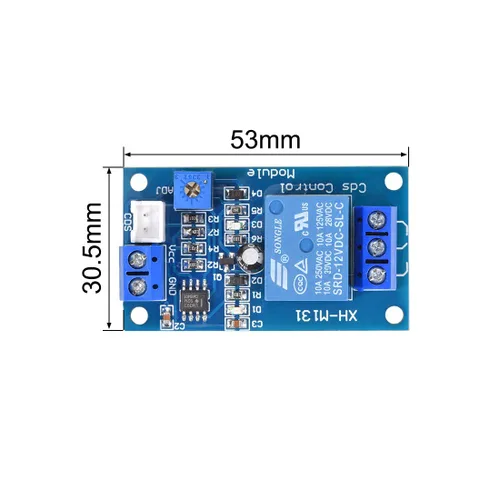 Vista 2 de uxcell Detección de intensidad de luz del módulo de sensor fotosensible con cable DC 12V 2pcs