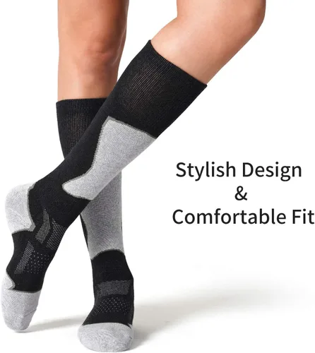 Vista 4 de Paquete de 23 calcetines de esquí para mujer, para esquí, snowboard, calcetines térmicos cálidos de invierno