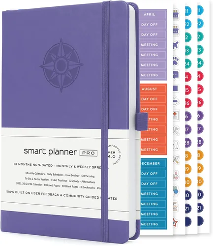 Vista 18 de Smart Planner Pro - Agenda grande de 11 x 8.5 pulgadas (A4) - Agenda diaria sin fecha - Probado y aprobado para lograr objetivos y aumentar