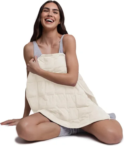 Vista 8 de nodpod Body - Manta compacta patentada de 6.5 libras con peso, perfecta para relajación, dormir y viajar, relleno de cuentas de vidrio, lavable a