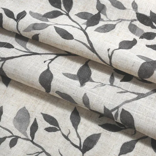 Vista 5 de Cenefa de cocina de lino, cenefas de cortina con estampado de hojas de árbol para baño, dormitorio, sala de estar, decoración de granja con bolsillo