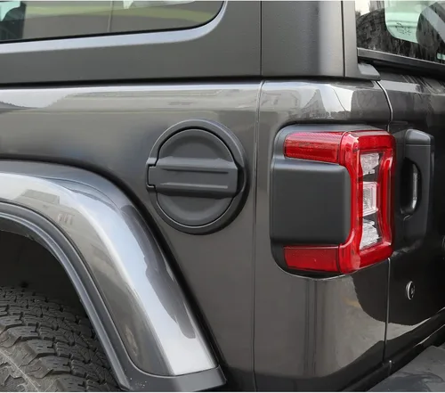 Vista 5 de JeCar Tapa de Tanque de Gasolina de Aluminio Compatible con Puerta de Llenado de Combustible para Jeep Wrangler 2018-2024 JL & Unlimited
