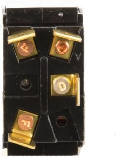 Vista 2 de Sierra International TG23030 - Interruptor de palanca SPST cromado satinado (encendido) y apagado con anillo de retención a juego, blanco/rojo