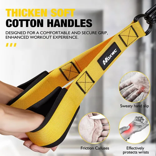 Vista 3 de HOXWC Resistance Bands with Handles, Exercise Bands with Door Anchor for Working Out, Home Gym Workout Equipment for Push Downs, Tricep, Biceps