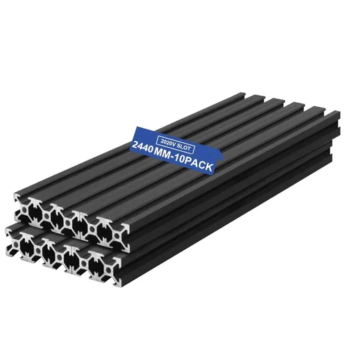 Vista 7 de Perfil de Extrusión de Aluminio con Ranura en V de 150mm 2020, Riel de Aluminio Extruido Serie 2020 150mm, Extrusión de Aluminio 20x20, Extrusión