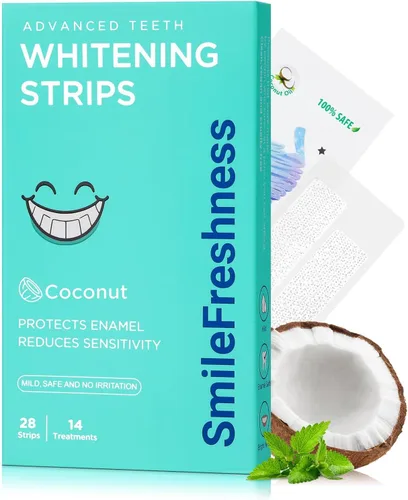 Tiras blanqueadoras dentales, tratamientos de 14 días clínicamente probados para blanqueamiento dental visible y asequible, blanqueamiento con