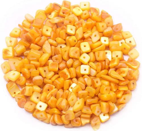 500 cuentas de piedra natural con virutas naturales, citrino de 0.317 a 0.315 pulgadas, piedras preciosas irregulares de cristal curativo, cuentas