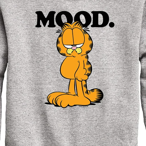 Vista 3 de Hybrid Apparel - Garfield - Estado de ánimo - Sudadera de forro polar con cuello redondo para niños y jóvenes