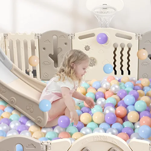 Vista 7 de TRENDPLAY Bolas de plástico para pozos de bolas, paquete de 100 bolas huecas, juego seguro y emocionante, perfecto para piscinas de bebés pequeños