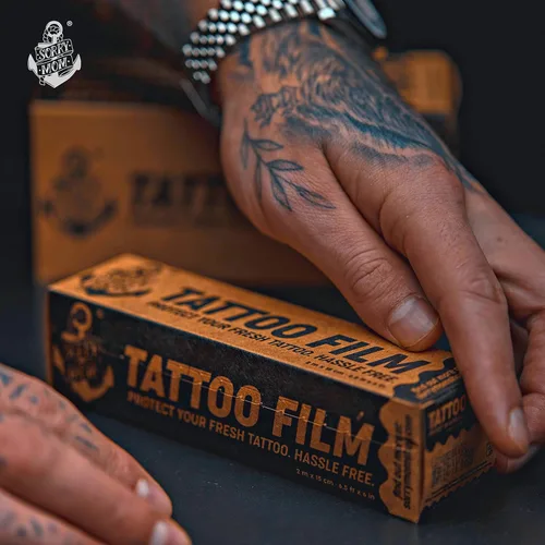 Vista 8 de Sorry Mom Vendaje de cuidado posterior para tatuajes, cubierta de tatuaje de segunda piel, vendaje transparente impermeable, envoltura adhesiva