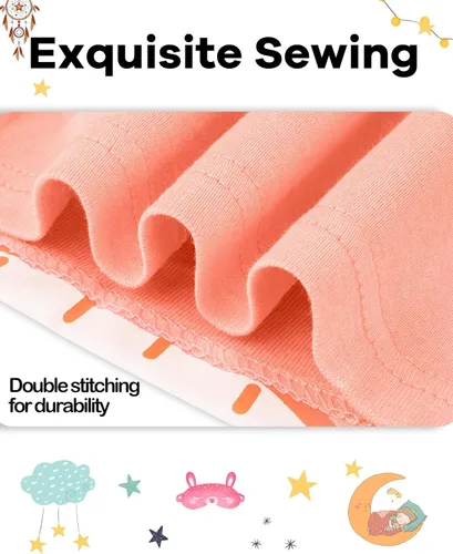 Vista 4 de DAUGHTER QUEEN Pijamas de Halloween de 18 meses a 12 años para niños y niñas, ropa de dormir 100% algodón