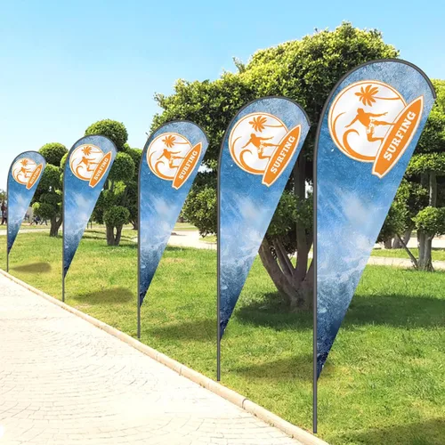 Vista 6 de Banderas de plumas personalizadas para publicidad comercial exterior (solo bandera), letrero abierto de plumas personalizado bandera Swooper bandera