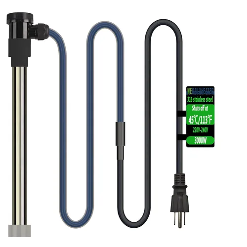 Calentador de agua de inmersión de 3000 W 240 V para bañera y piscina sobre el suelo, calentador eléctrico portátil totalmente sumergible con