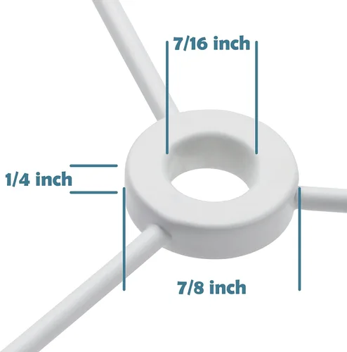 Vista 5 de Aspen Creative 20101-11, Sombra de lámpara de tambor DIY de metal con anillo fuerte, araña de estilo estadounidense que se conecta a la arpa