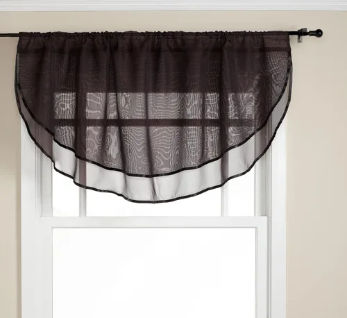 Vista 34 de Stylemaster Elegance Cenefa recta de gasa transparente, 60 x 14 pulgadas, color dorado