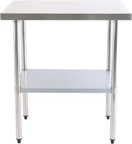 Mesa comercial de acero inoxidable NSF de 24 x 30 pulgadas para preparación y trabajo, mesa de trabajo resistente para reataurante, hotel, cocina