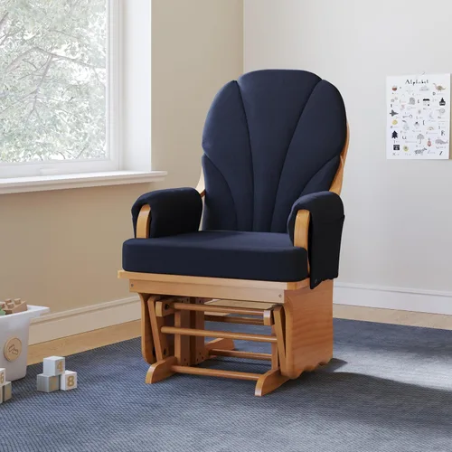Vista 2 de Foundations Lullaby - Mecedora con base de madera, mecedora y alimentación de bebé para guardería, entorno de guardería, mecedoras de guardería