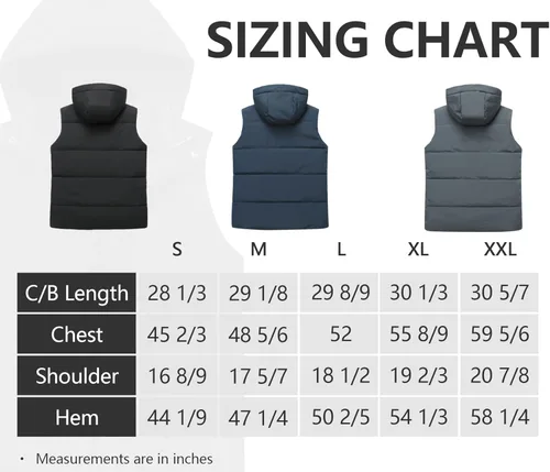 Vista 7 de MOERDENG Abrigos cálidos de invierno para hombre, chaleco de moda para exteriores, impermeable, con capucha, abrigos acolchados, chaleco